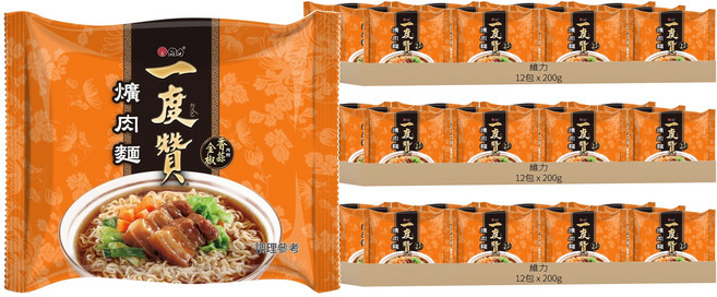 維力 一度贊 爌肉麵 200g, 36包