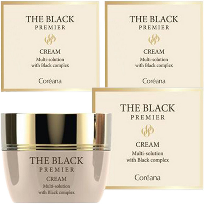 코리아나 더블랙 프리미어 크림, 50ml, 3개