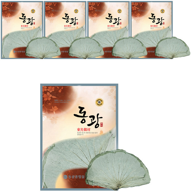 동광한방몰 통 연잎밥용 연잎, 5개, 300g