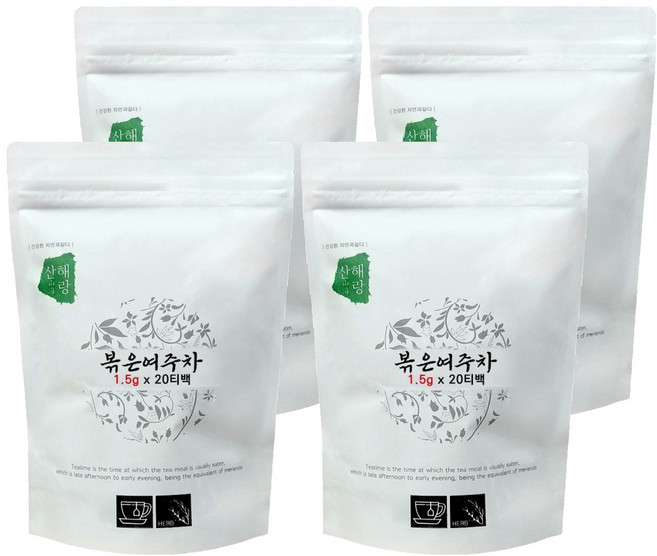 Sanhaerang 山海 韓國產手工烘焙苦瓜茶茶包, 4個, 20入, 1.5g
