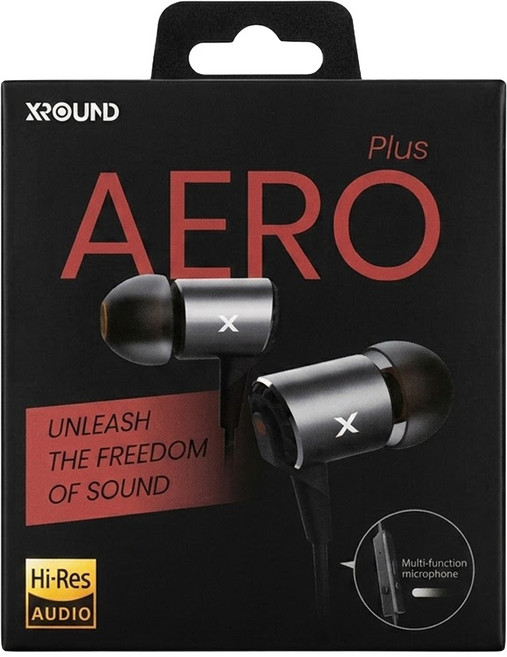 XROUND AERO PLUS Wired 入耳式 耳機 Hi-Res Audio Multi-function Microphone Game Mode 3.5mm 黑色 + 銀色 XA-03
