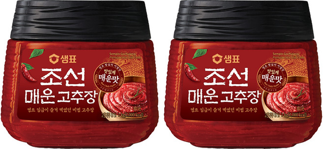 샘표 조선 매운 고추장, 1kg, 2개