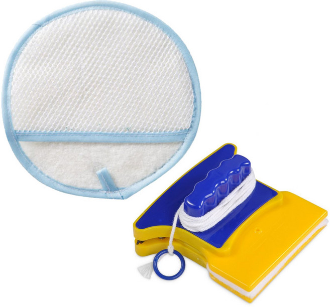 모나코올리브 장갑형 방충망 청소타월 + 마그네틱 양면 창문청소기 세트, 1세트