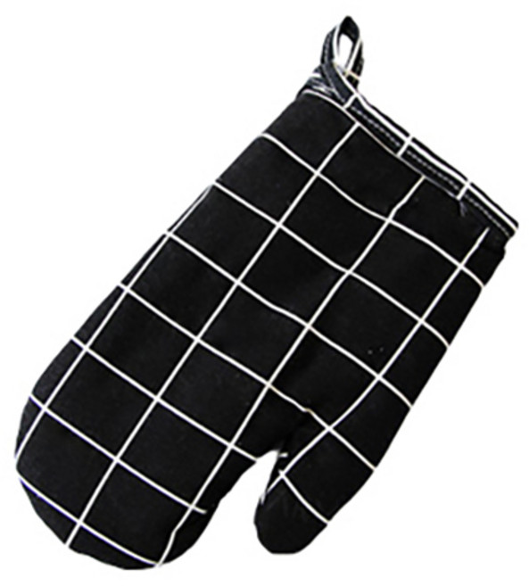 아리코 주방 모던스타일 오븐장갑, 블랙 체크, 1개