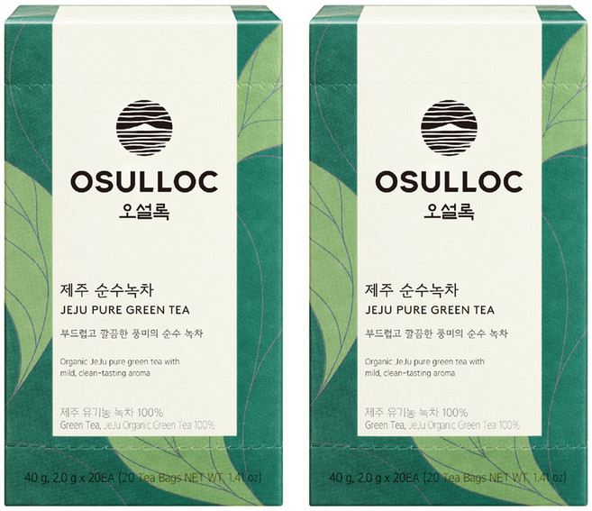 오설록 제주 순수녹차, 2g, 20개입, 2개