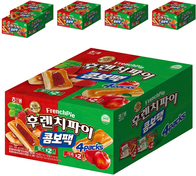 해태제과 후렌치파이 콤보팩, 768g, 6개