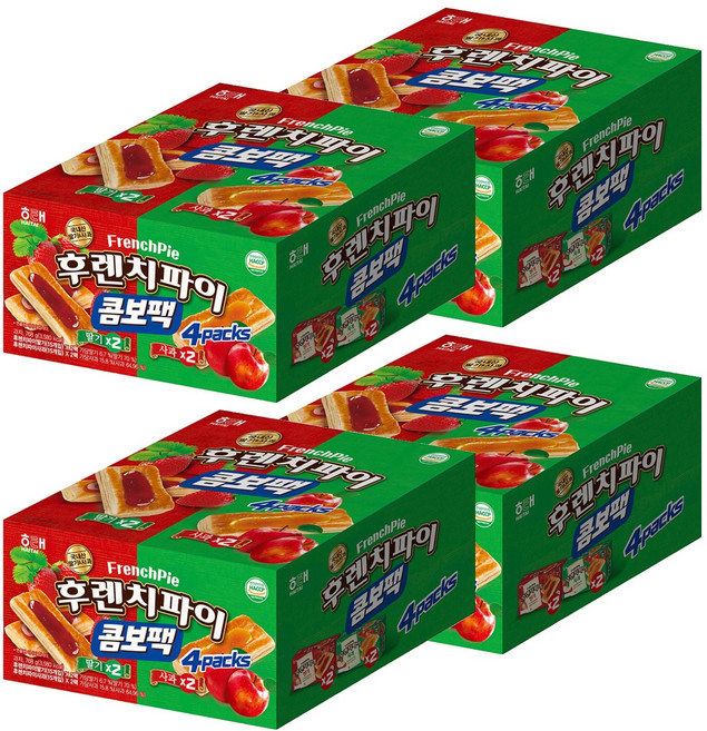 해태제과 후렌치파이 콤보팩, 768g, 4개