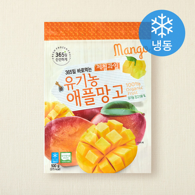 호재준 유기가공식품인증 애플망고 (냉동), 500g, 1개