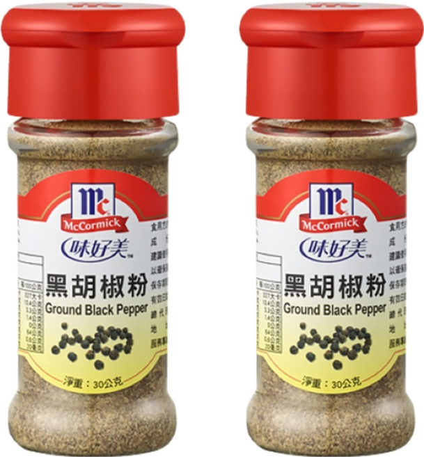 McCormick 味好美 調味料 黑胡椒粉, 30g, 2瓶