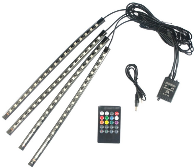 비상 자동차 풋등 LED바 무드등 72구, 혼합색상, 1개