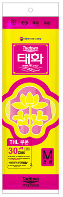 태화 고무장갑 선밴, 분홍색, 중(M), 1개