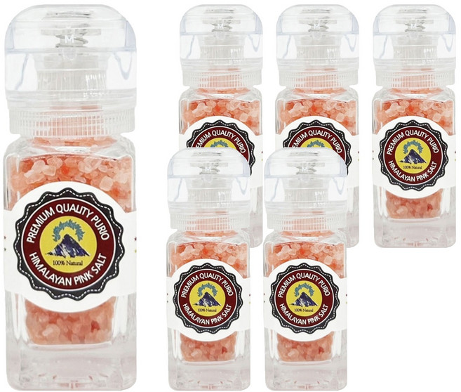 푸리오 히말라야 크리스탈 핑크소금, 100g, 6개