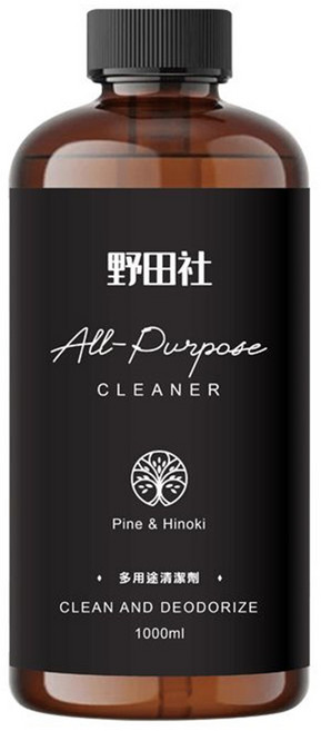 野田社 松香檜木多用途清潔劑, 1L, 1瓶