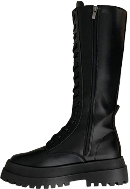 핑크썸 크로스타 레이스업 롱부츠 ZWMM2529