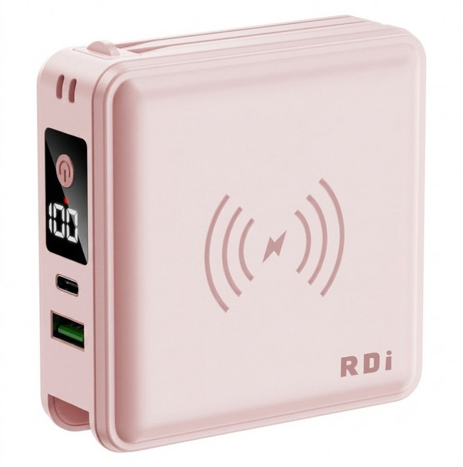RDi 6合1全能充行動電源 15000mAh 雙Type-C + Lightning, Rdi-8698, 櫻花粉