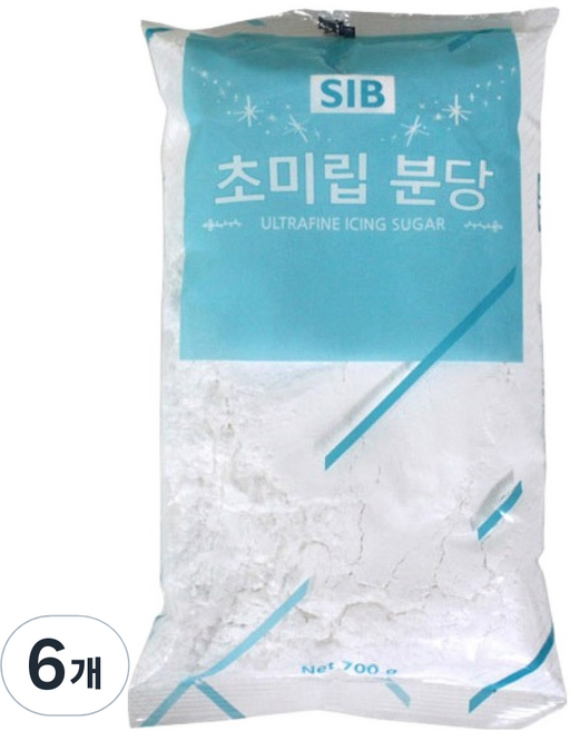 SIB선인 이홈베이킹 초미립 분당, 700g, 6개
