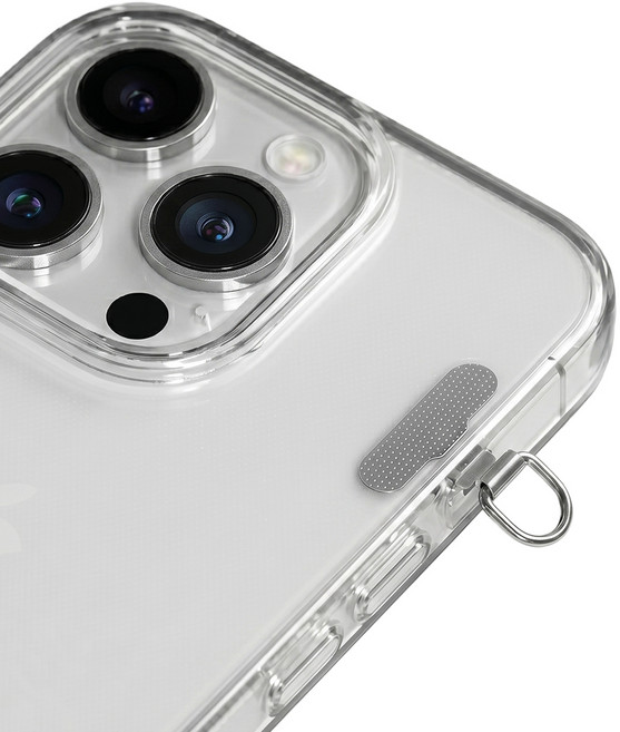 누아트 스마트폰 휴대폰 키링 연결고리 미니 홀더, 실버, 1개