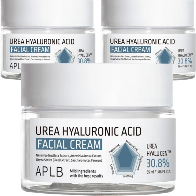 APLB 우레아 히알루론산 페이셜 크림, 55ml, 3개 - 쿠팡
