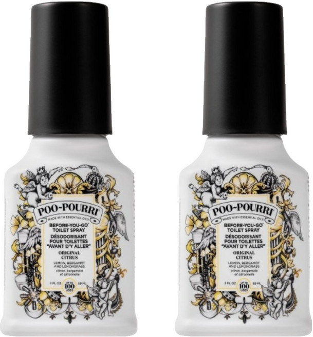 푸리 오리지널 시트러스 화장실탈취제 본품, 59ml, 2개