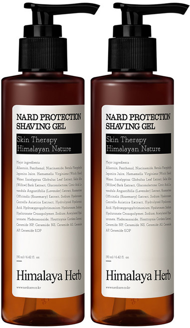 나드 카밍 프로텍션 쉐이빙젤, 190ml, 2개