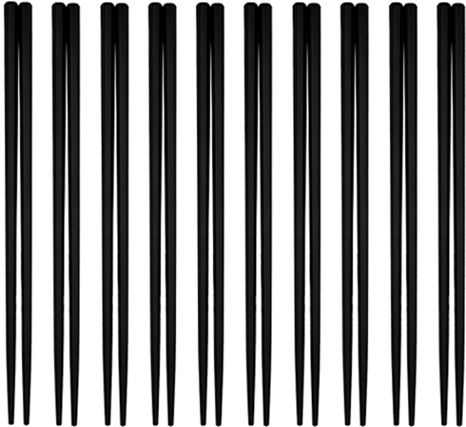 리빙메이트 국산 업소용 육각 젓가락 24cm, 블랙, 10개, 1개