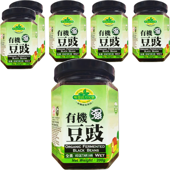 味榮 有機濕豆鼓 小, 200g, 6罐