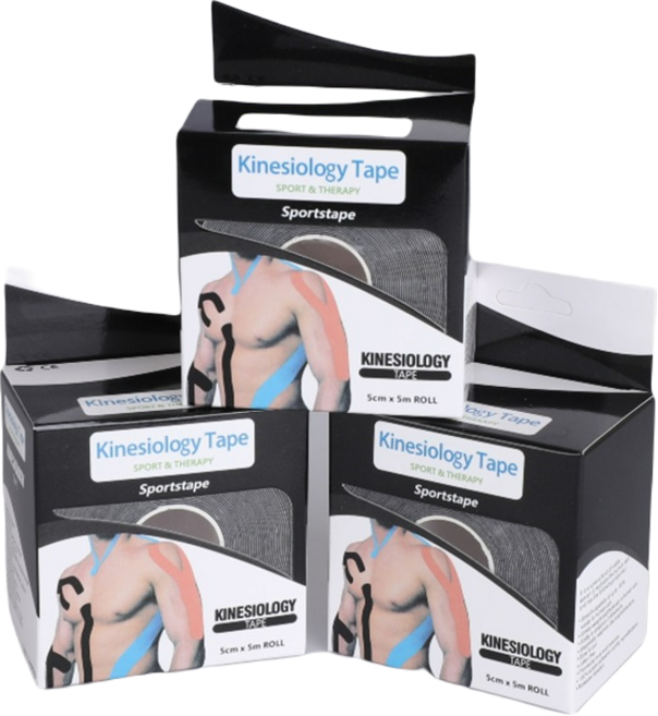 비욘드해밀 키네시올로지 스포츠 테이프 블랙 5cm x 5m, 3개, 1개입