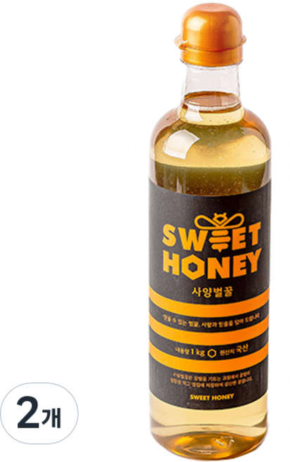 산내들농원 sweet honey 사양벌꿀, 1kg, 2개