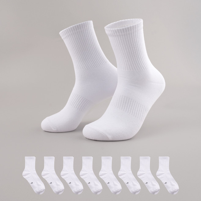 삭피엔스 데오프리 아치 서포트 논쿠션 스포츠 중목 양말 8켤레 세트