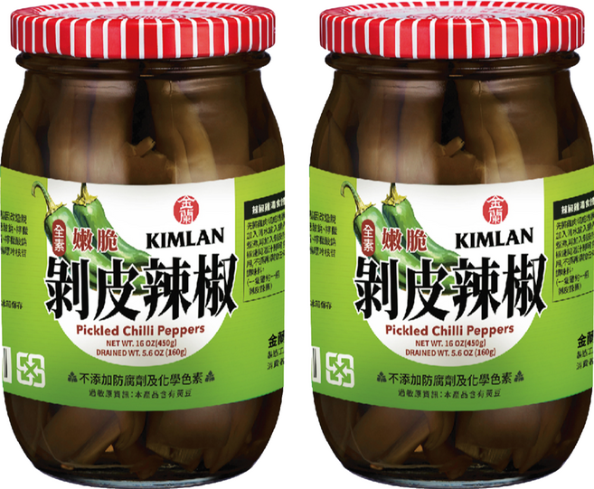 KIMLAN 金蘭 剝皮辣椒, 450g, 2罐