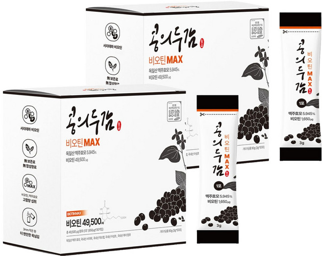 루토닉스 콩의두감 비오틴 맥스 서리태환 30p, 90g, 2개