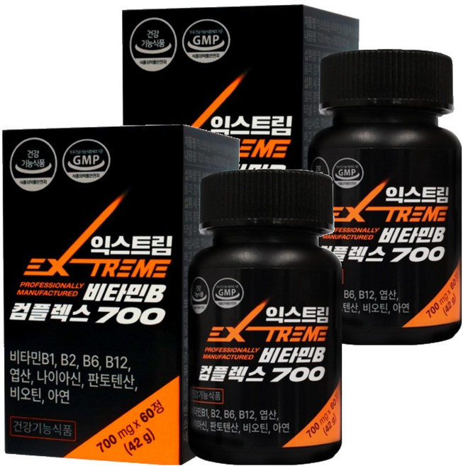 익스트림 비타민B 컴플렉스 700 42g, 60정, 2개
