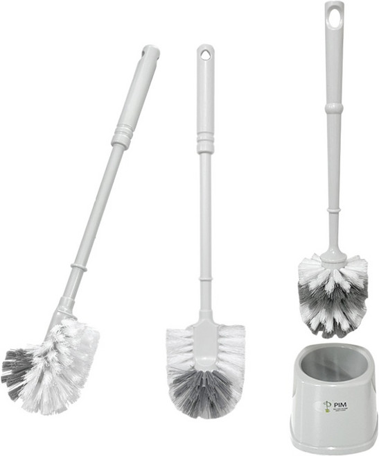 핌 L자형 코너변기솔 2p + 미니 변기솔 세트, 그레이, 1세트