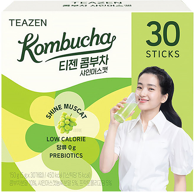 TEAZEN 茶禪 康普茶麝香葡萄茶, 5g, 30包, 1盒