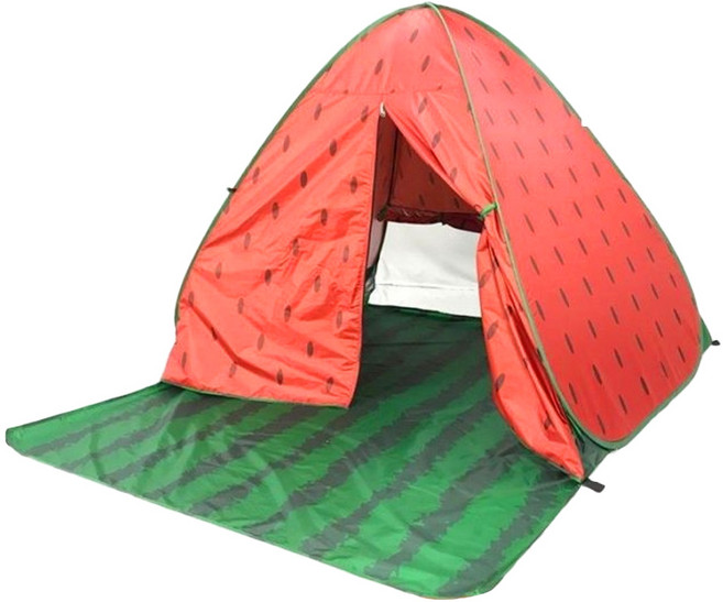 帶窗款可拆網沙灘帳篷, 2人, 西瓜