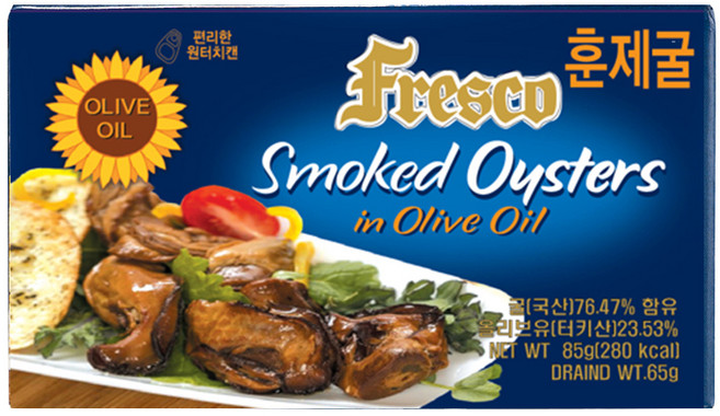 Fresco 훈제 굴, 65g, 1개