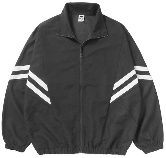 MCT 男女通用雙線條寬鬆版防風外套