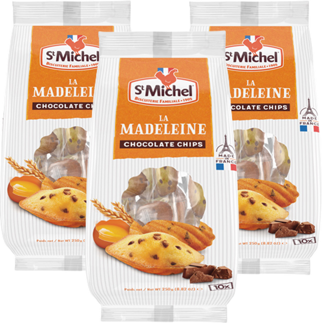 생미쉘 초코칩 마들렝, 3개, 250g