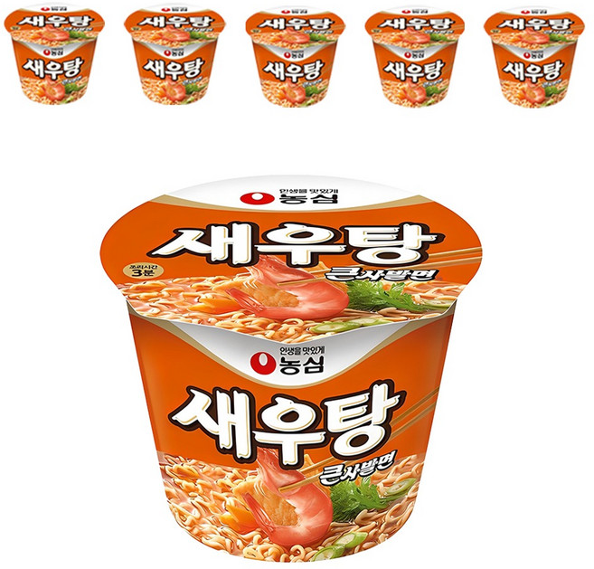 새우탕 큰사발면 115g, 6개