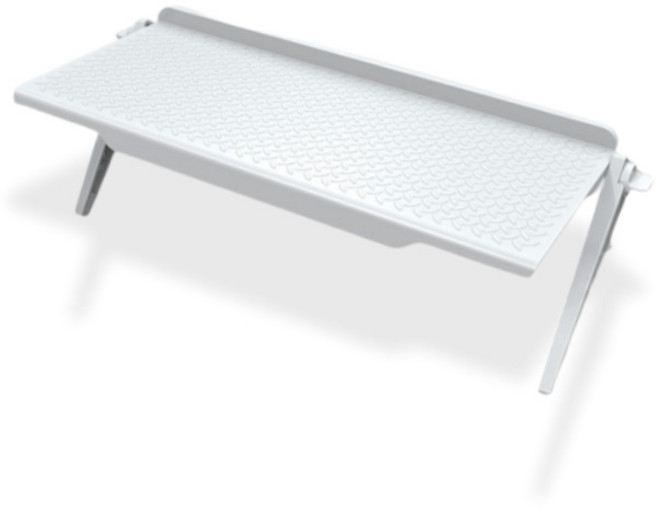 맥라이프 베이섬 TV 모니터 셋탑박스 접이식 받침대 선반 300mm, 화이트, 1개