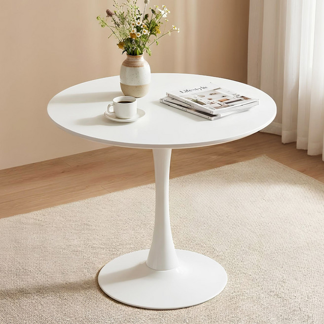 코멧 홈 원형 식탁 테이블, 화이트, 4인용