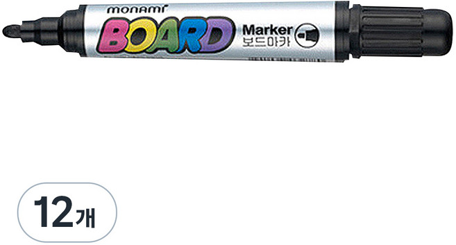 모나미 보드마카-B, 흑색, 12개입