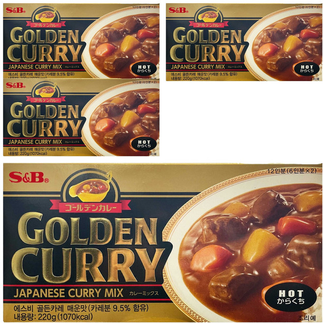 에스앤비 골든카레 매운맛, 220g, 4개