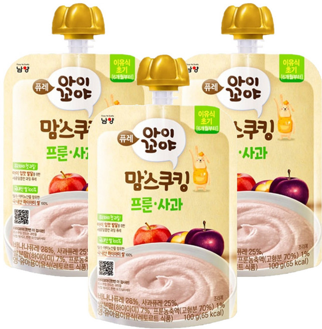아이꼬야 맘스쿠킹 이유식 6개월부터, 100g, 3개