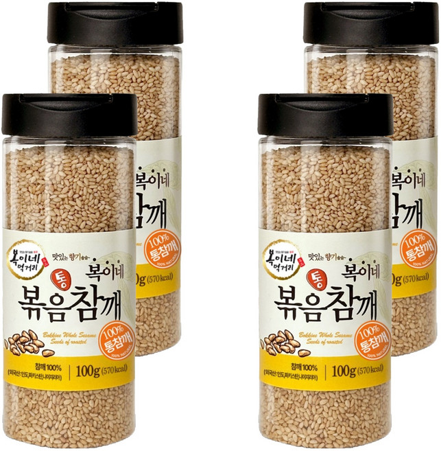 복이네먹거리 볶음 통참깨 용기형, 100g, 4개