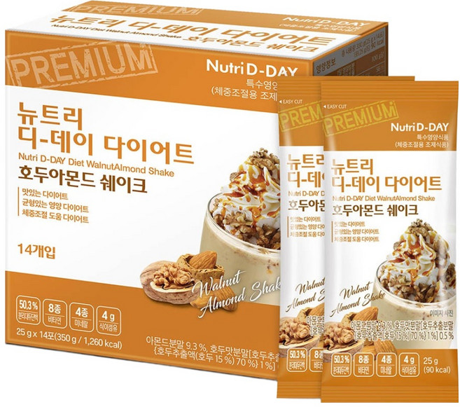 뉴트리디데이 다이어트 호두아몬드 쉐이크, 350g, 1개