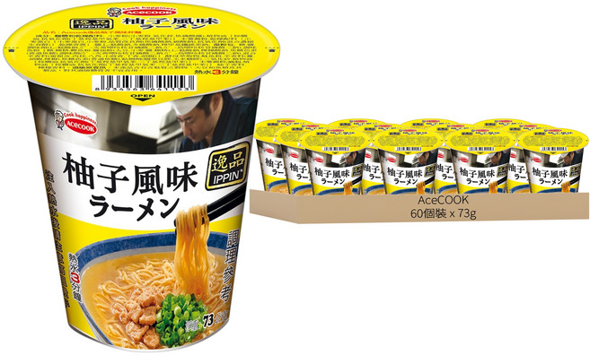 AceCOOK 柚子風味杯麵 73g, 5個