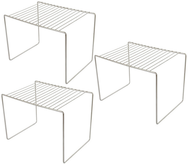 엠에스리빙 국산 스텐 접시정리대 3p, 실버, 3개