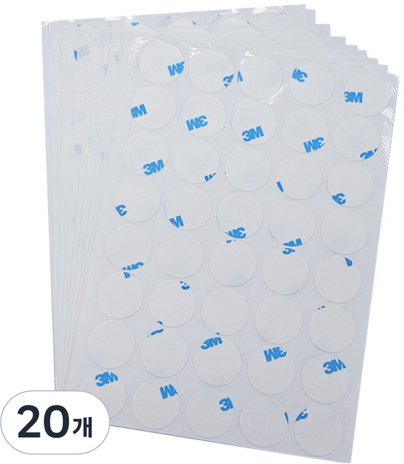 쓰리엠 포스터 홍보물 부착용 리무벌 양면 테이프 투명 20mm 40p, 20개
