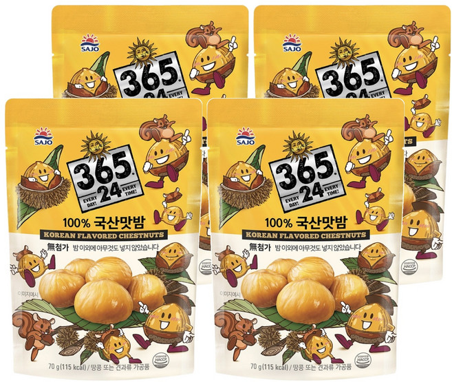 해표 국산 맛밤, 4개